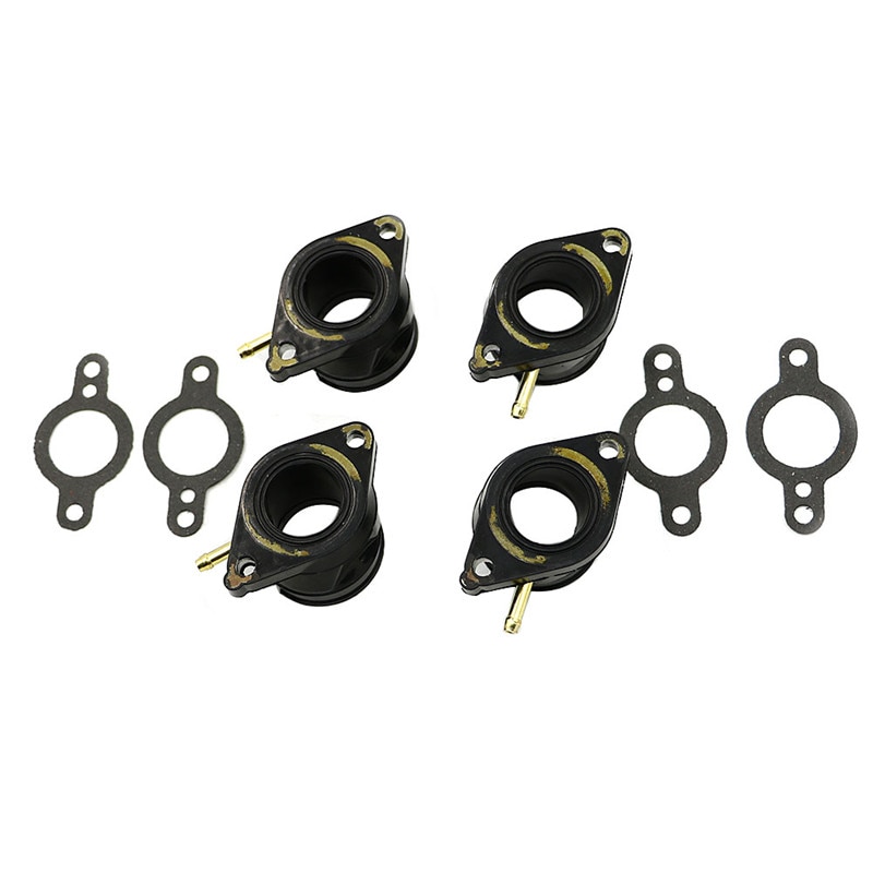 4X Motorfiets Carburateur Interface Carb Inlaatspruitstuk Lijm Isolator Laarzen Voor Yamaha XJ550 Maxim 1981 -1983 1982 Xj 550