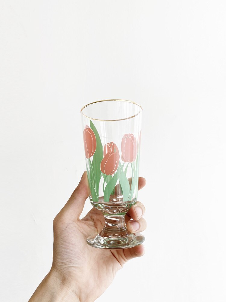 Taza De Cristal con forma De flor De café, vaso De Cristal con De leche coreana, para helado De té, postre, gazen, Cristal, cocina, DE50BL