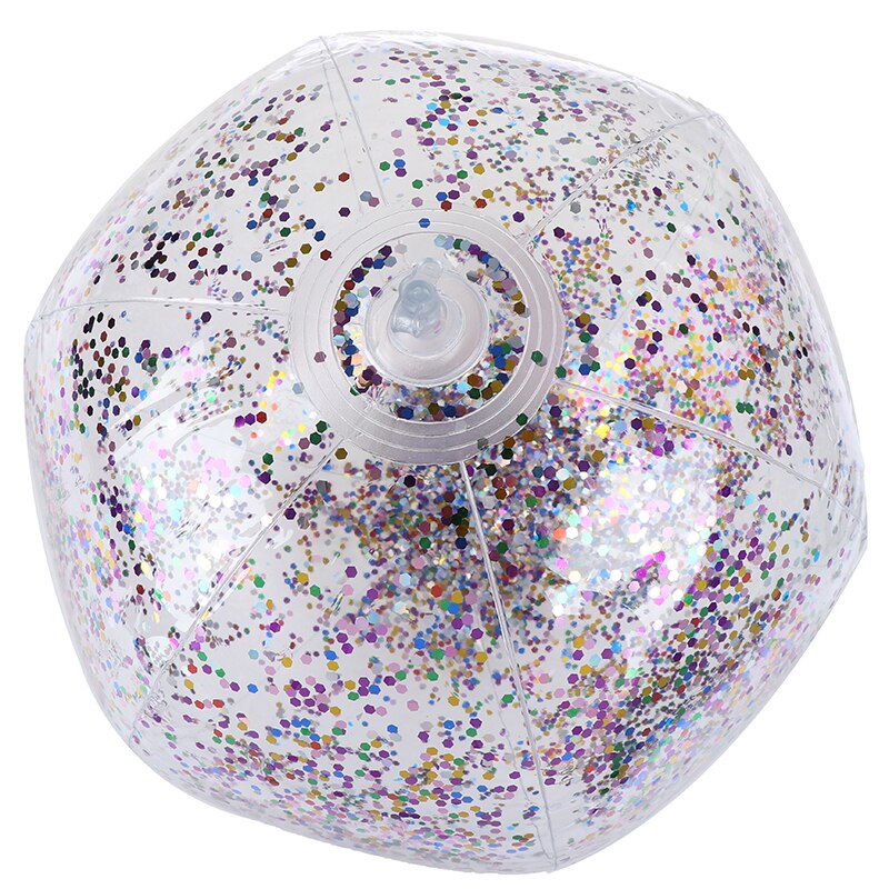 Children Bling Transparent Swimming Ball Toys Round Inflatable Sequins Inside PVC Beach Ball Swimming Pool Floating Toy