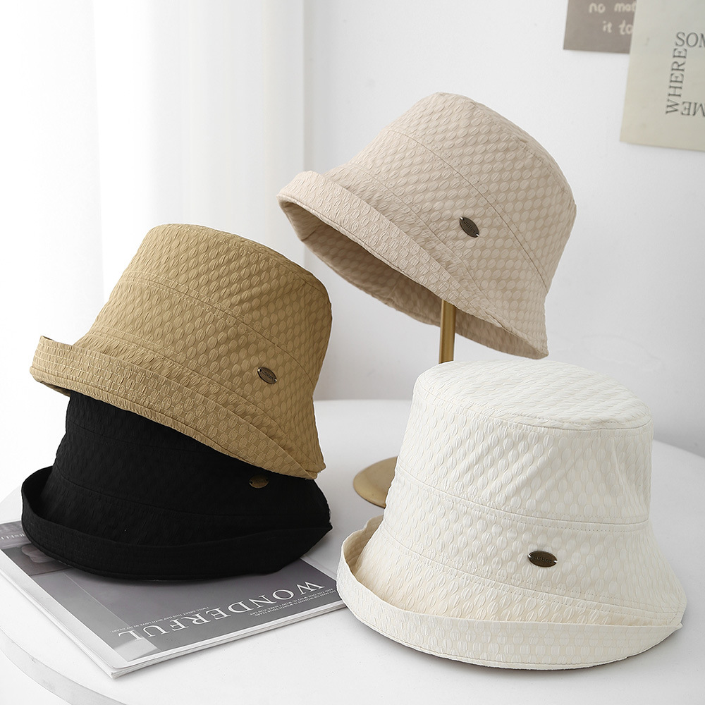 Chapéu balde feminino primavera verão chapéus para mulheres pano guarda-sol retro pescador boné feminino viagem férias protetor solar senhora 2025 novo