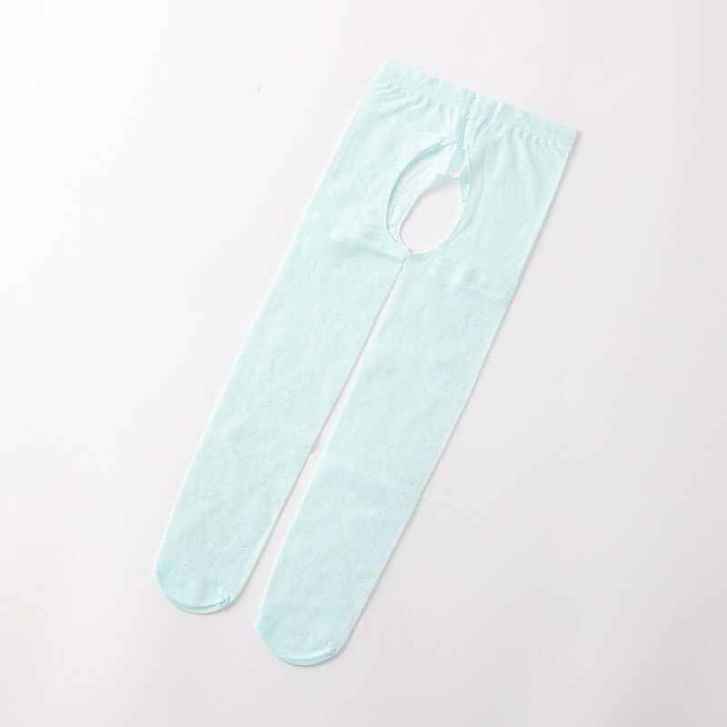 Medias transpirables delgadas para niña, pantis transparentes de Color sólido, para bebé, novedad: Blue-Open / S(0-1Y)
