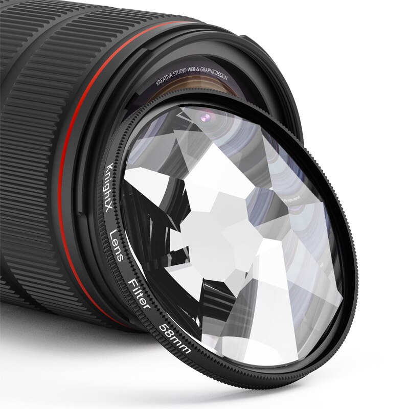 Knightx 9 Prisma Lens 52Mm 58Mm 67Mm 77Mm Camera Filter Split Dioptrie Roterende Verwisselbare Nummer Een fotografie Uv Cpl Nd