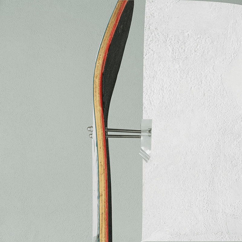 Skateboard Wall Mount Kit Indoor Acrylic Sliding Plate Display Holder for Longboard Skateboards Wall Mount