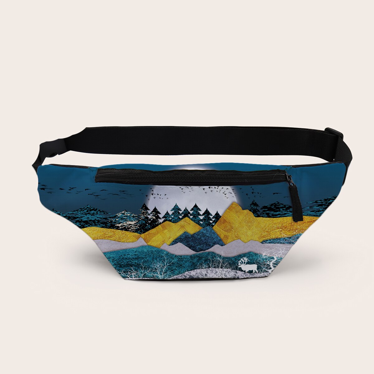 Deanfun fanny packs for kvinner naturtrykt brystveske dame midjeveske kvinner 18050: Default Title