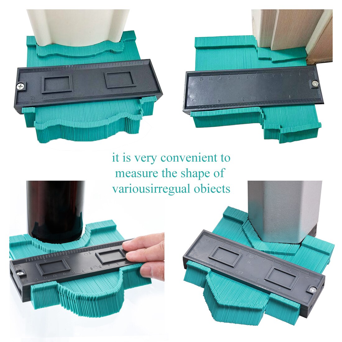 12/14cm Shape Gauge Duplicator Profile Duplication Gauge Contour Template Plastic Contour Copy Duplicator Measuring Tool