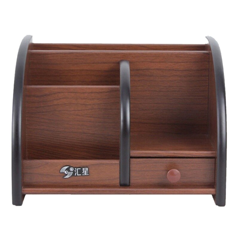 3-in-1 Pen Holder Bookends Drawer Desk Organizer Multiples Compartments for Organising Home Office Study Desk: 18