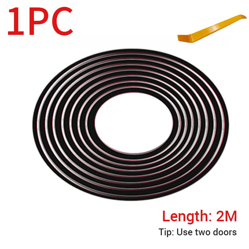 Auto Raam Afdichting Strip V Vorm Auto Zijruit Afdichting Strips Auto Rubber Venster Afdichtingsmiddelen Geluidsisolatie Tochtstrip Onderdelen: 2 meters