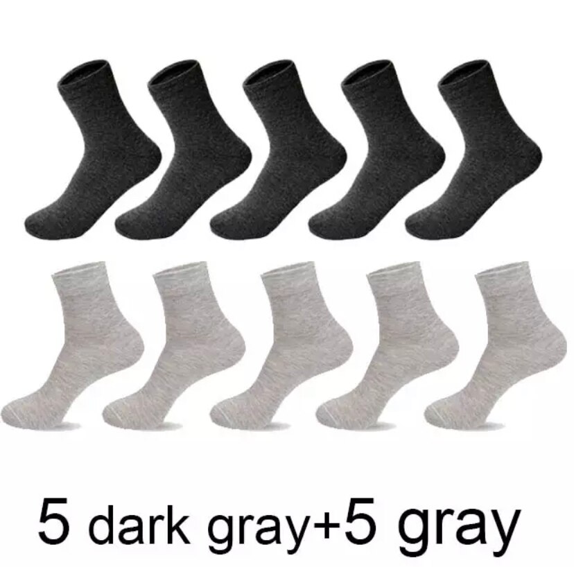 10 paar/männer Socken Polyester Baumwolle Mittelrohr Socken Sommer Dünne Einfarbig Atmungsaktive Geschäft herren Socken männer: Blau Weiß