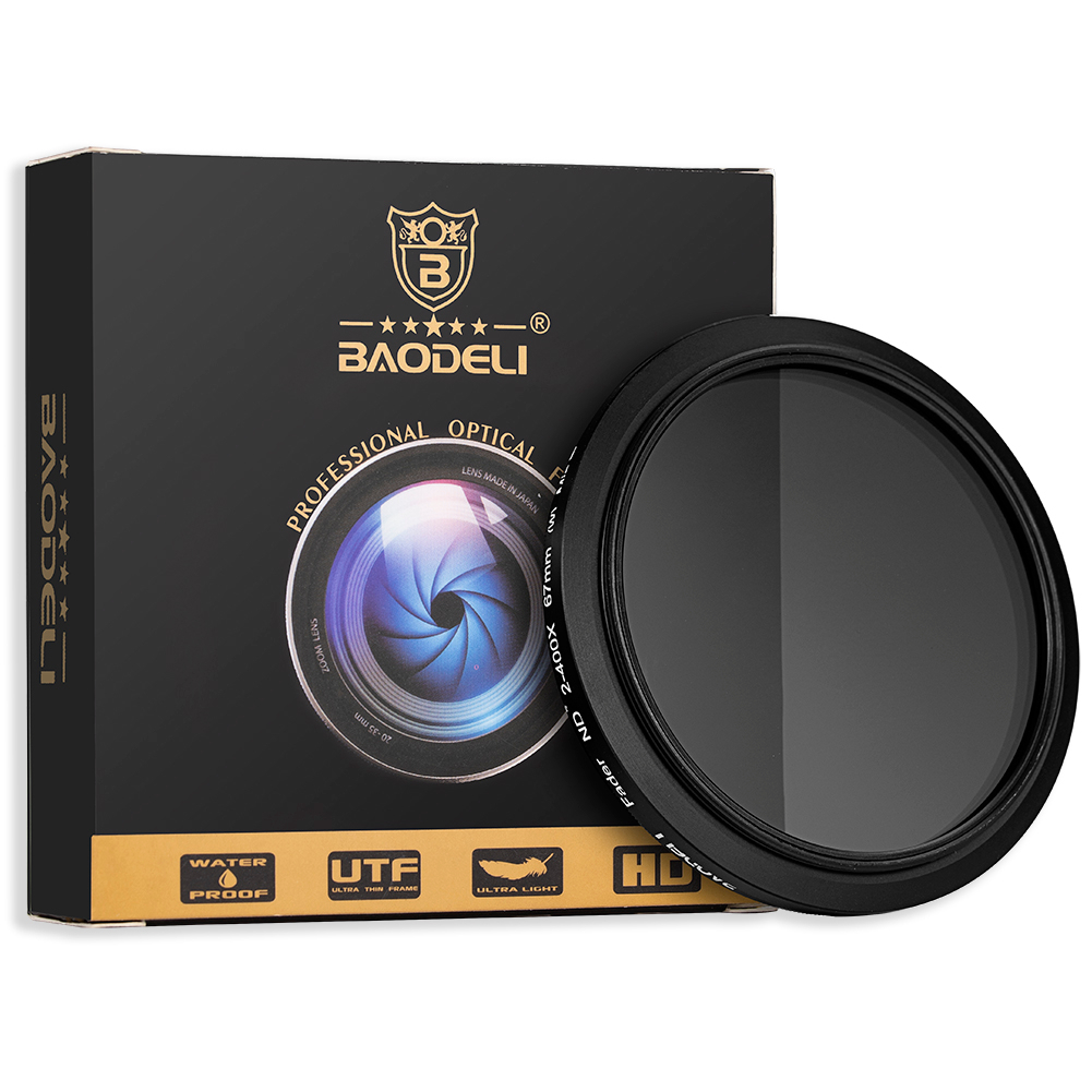 BAODELI Nd2-400 Variable Nd Filter 49 52 55 58 67 72 77 82 Mm For Camera Lens Canon M50 600d Nikon D3200 D3500 D5600 Sony A6000: 77mm