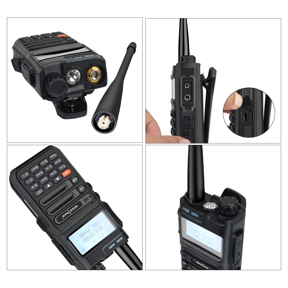 Scanner de fréquence VHF UHF, socotron UV5F PLUS double bande 5W, walkie-talkie Radio