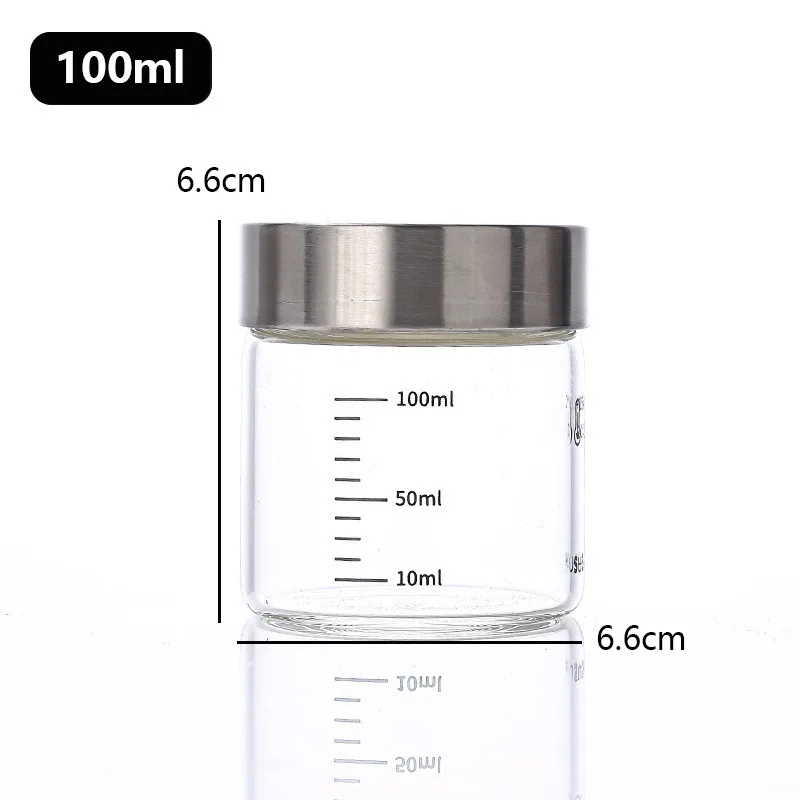 1Pcs High Borosilicate Glass Bottle Leak-proof Bottle Brewing Wine Bottle with Scale Coffee Cup Household Travel Fluid Container: black