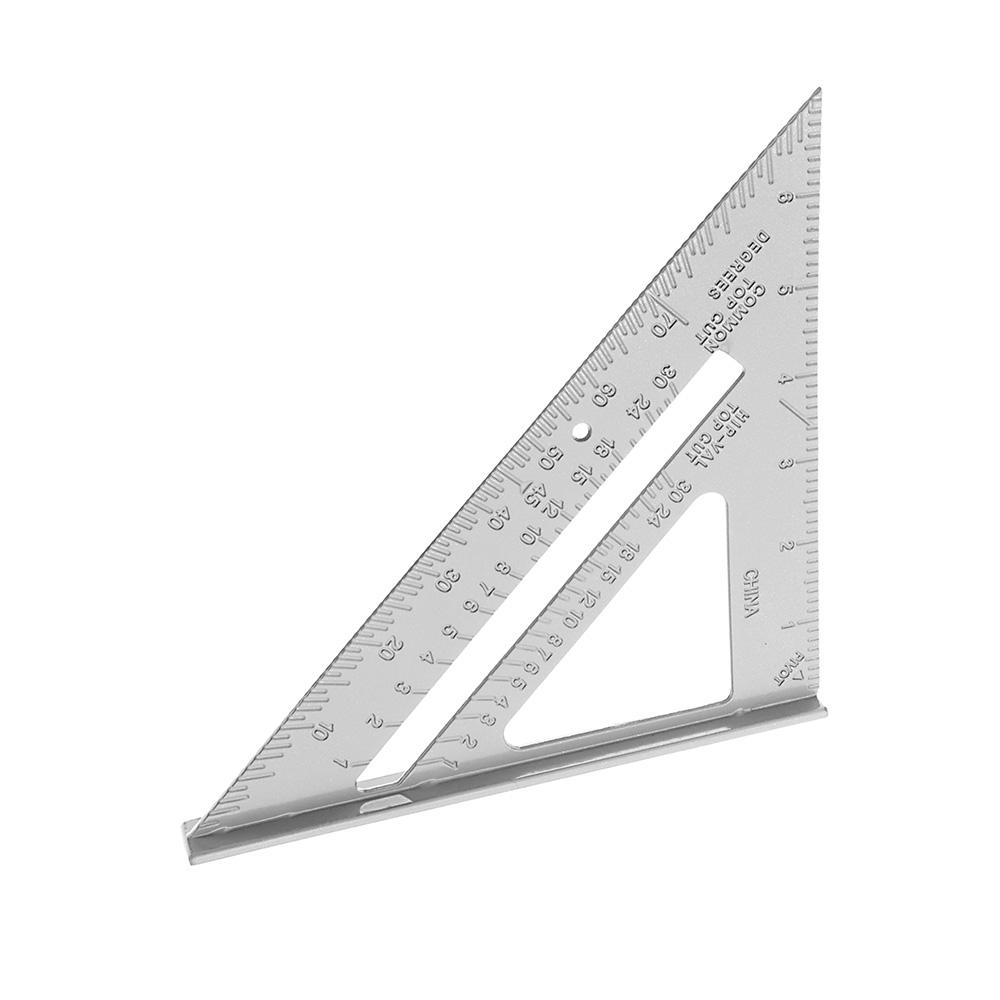 ALLSOEM Aluminum Alloy Speed Square Combination Triangle Ruler Carpenter's Protractor Miter Framing 7 inch