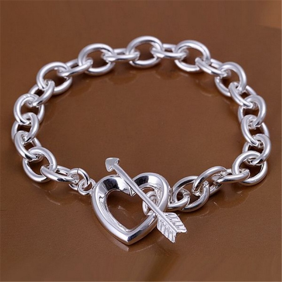 Schöne Elegante hochzeit frauen männer silber farbe 6MM Flache Armband klassische schmuck JSH-H219,: H034