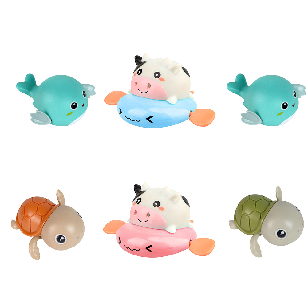 6 Pcs Interesting Wind-up Toys Durable Clockwork Toys Plastic Baby Shower Toys