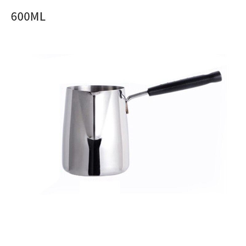 Moka Durable Turkish coffee pot induction cooker teapot kettle gas stove heating stainless steel milk frothing jug latte pot: 600ml