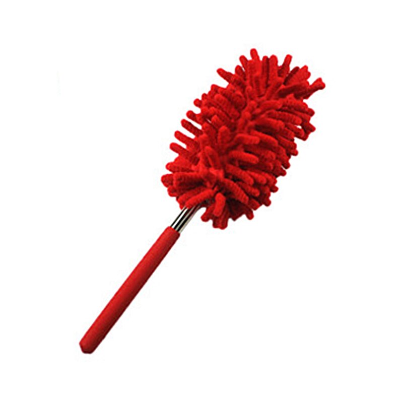 Extensible Telescopic Microfiber Duster House Cleaning Cleaner Long Handle Retractable Duster DTT88: Red
