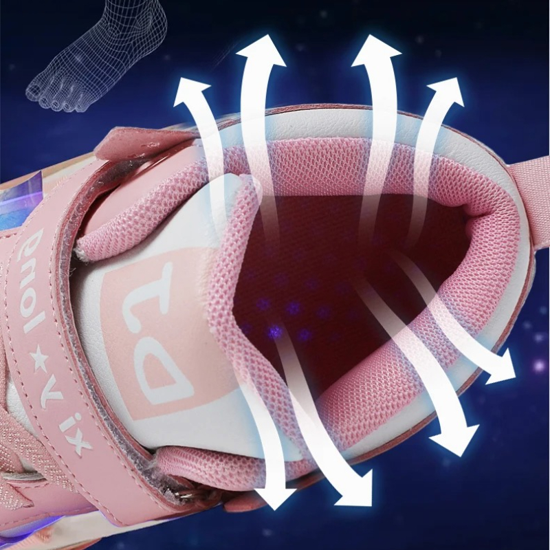 Roller Skates with Lights 4 Wheels Removable Wheels Shoes Men and Women High Top Breathable Sports Shoes Teenagers