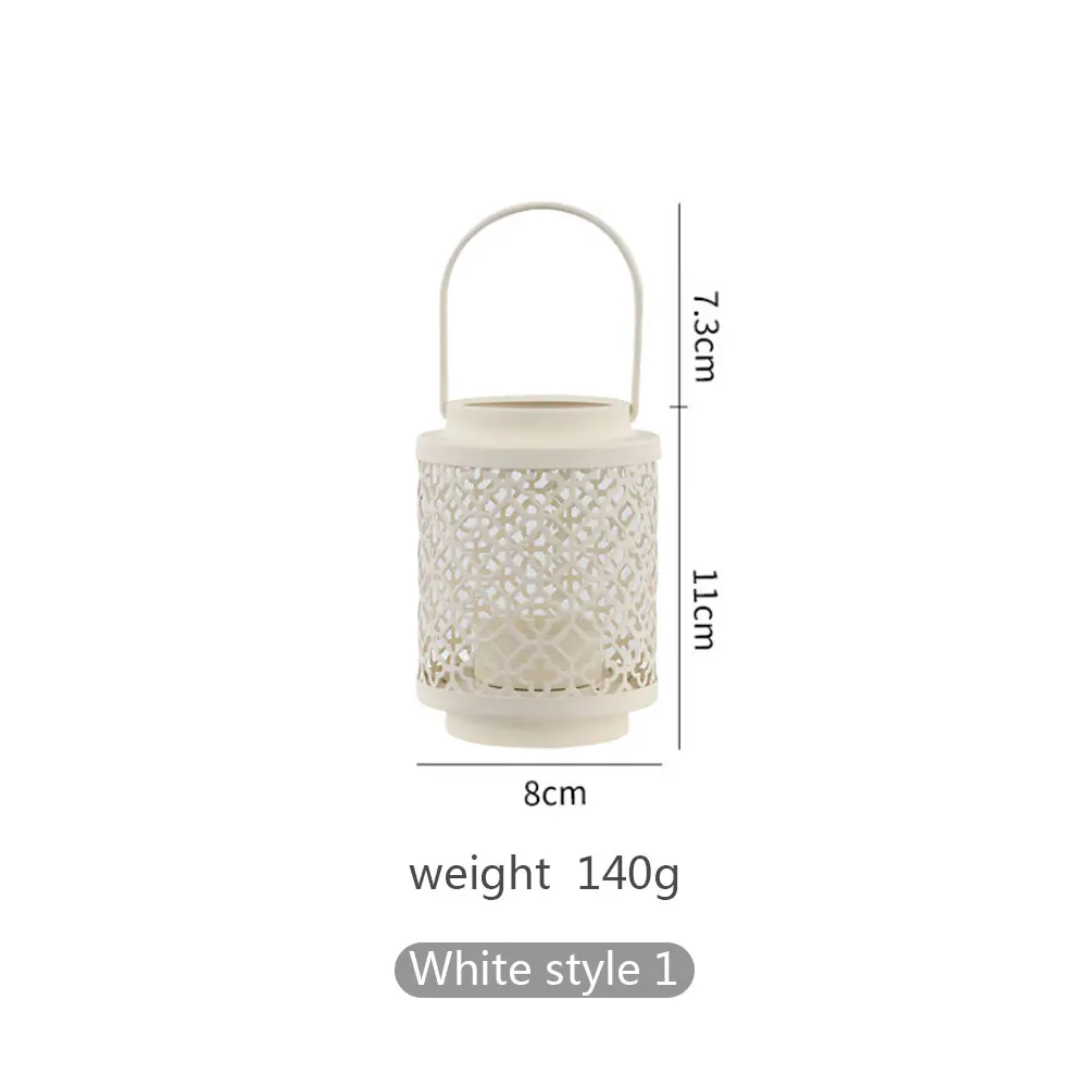 Hollow Iron Lantern Home Decor Candle Holders Wedding Decoration Accessories Candlesticks For Candelabro Centerpiece: Yellow