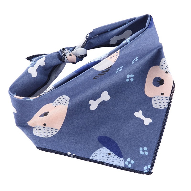Chien Bandana coton chien bavoirs noir blanc rayé chien Triangle serviette mignon lavable noël Halloween chien Bandana écharpe: L / vert clair
