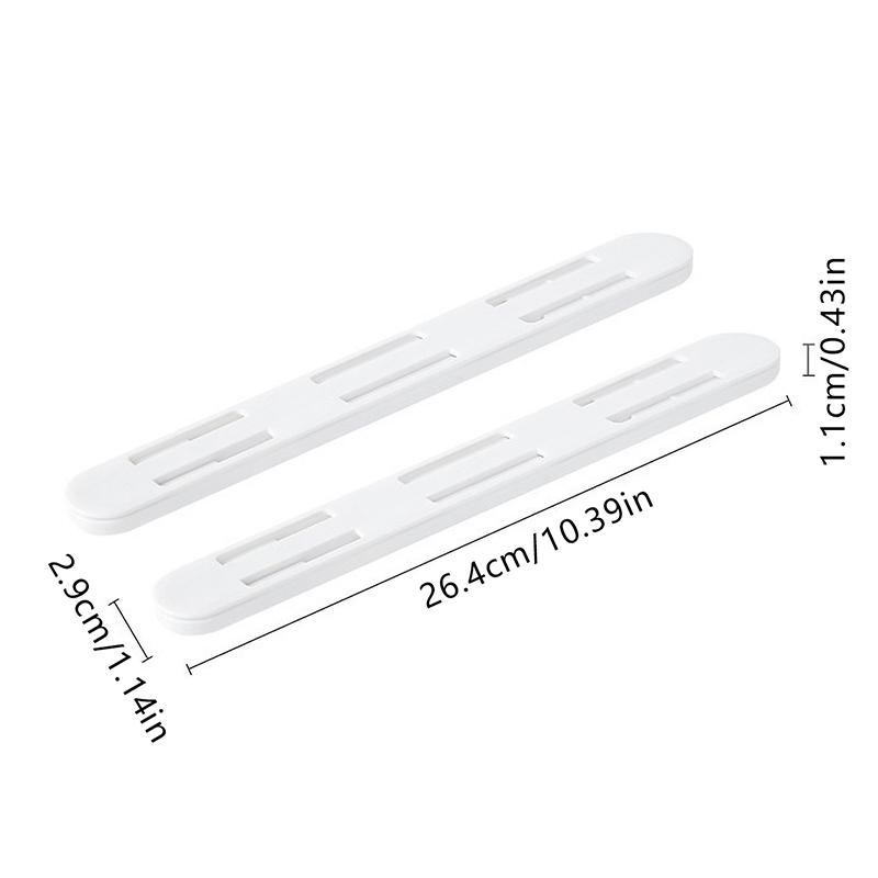 2Pcs/Set White Slides Drawer Sliding Rails Bin Tracks For Kitchen Bedroom Closet Slides Pullout Track Drawer Basket Pull Rail: Default Title