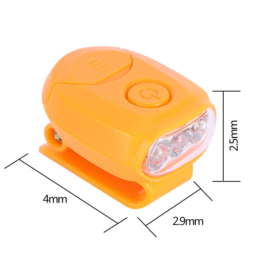 Håndfri 3 led drejelig lyssterk clip-on kasketlampe pandelampe clip-on kasketlampe hatlampe