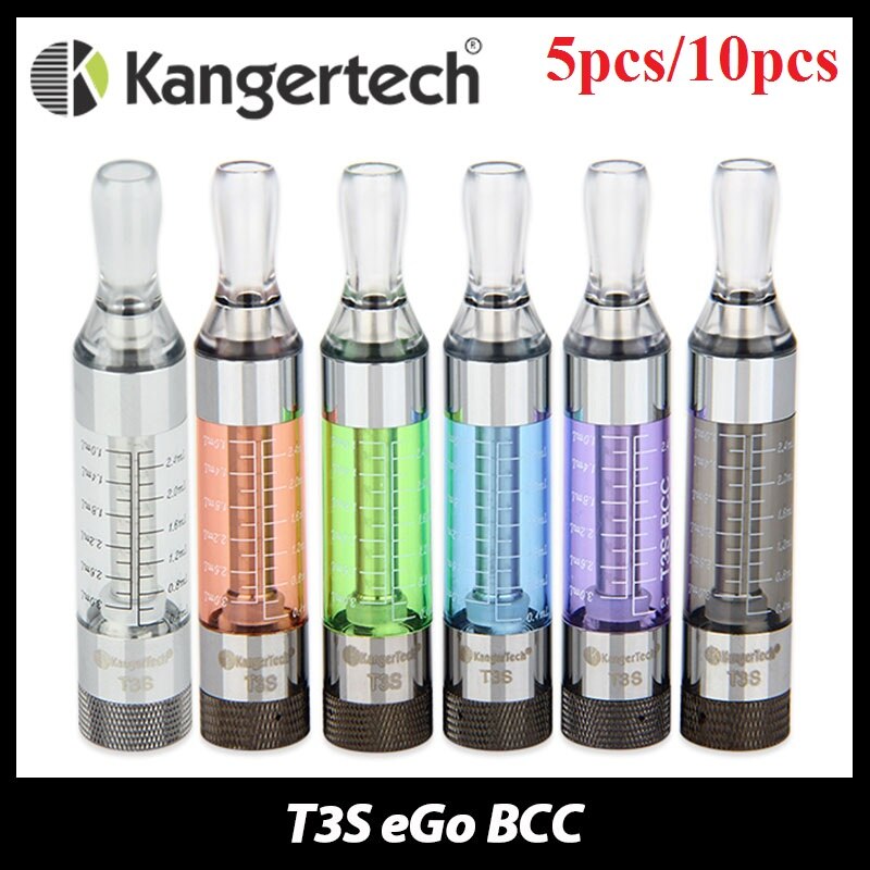 5-10 Uds E-Cigs Kanger T3S eGo BCC 1,8 cartomizer ohm Fondo bobina cambiable Clearomizer, encuentro eGo/eGo-T/eGo C giro vape batería