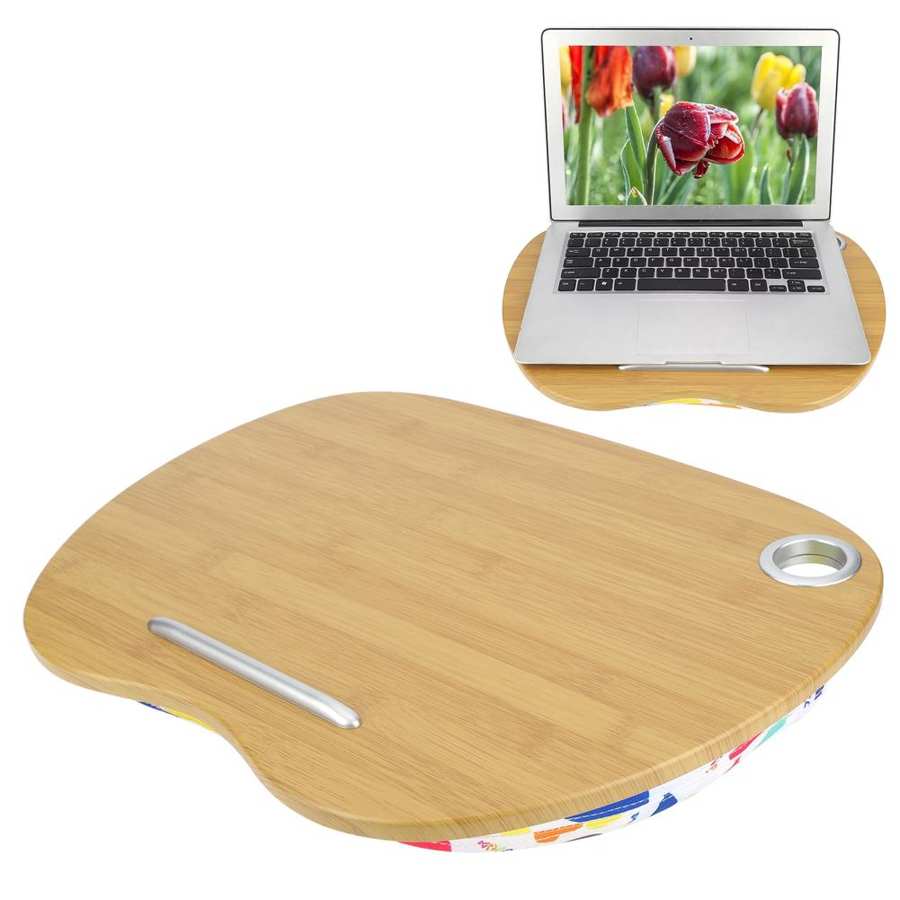 Soporte de escritorio para cama de ordenador portátil, almohada para oficina, Mini soporte portátil para mesa de ordenador portátil con cojín, almohada para cama para uso en el hogar y la Oficina