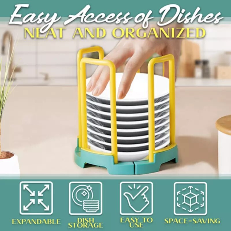 Adjustable Dish And Bowl Organiser Bowl Storage Shelf Detachable Dish Drainer Shelf Plastic Dish Drain Holder Kitchen Tool