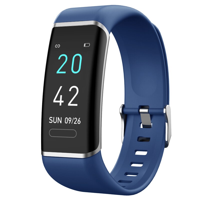 Smart Armband Mannen Vrouwen Smart Band Fitness Tracker Voor Android Ios Sport Smartband Polsbandje Slimme Pols Band CT6: Blauw