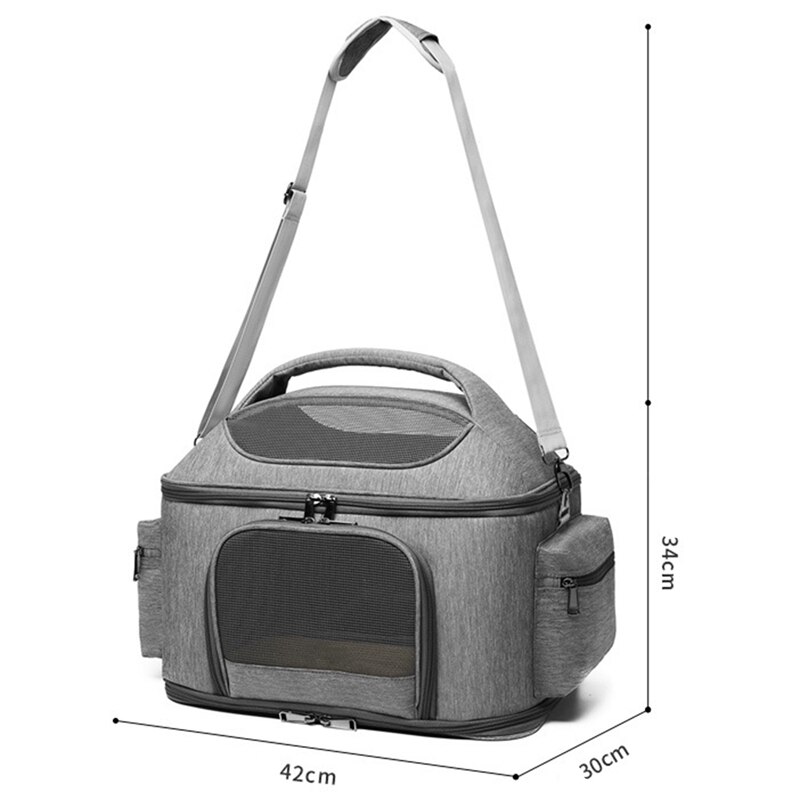 Pet Travel Carriers for Cats and Dogs Rabbits Hamster, Soft Sided Portable Cats Bags Small Dog Carrier, Zipper Lock Collapsible