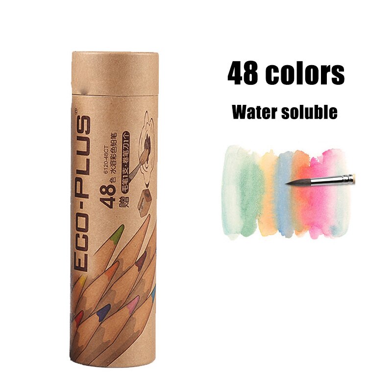 Juego de lápices de colores para colorear de 24/36/48/72, Color a base de aceite para bocetos artísticos L9: Water soluble 48 col