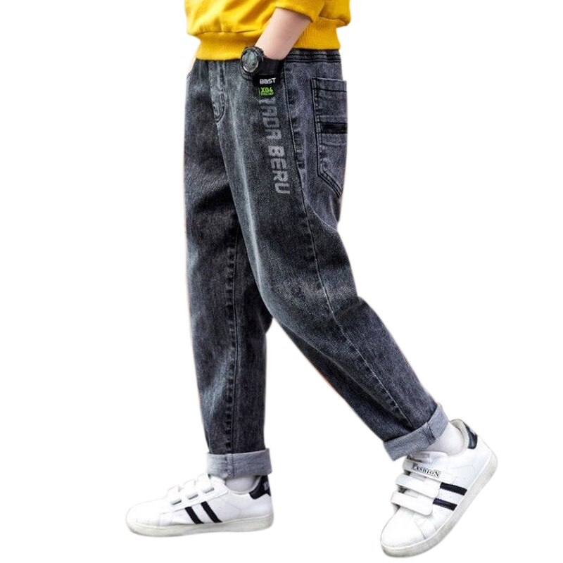 EACHIN Ragazzi Del Denim Dei Pantaloni Vestiti Del Bambino Elastico In Vita Sottile Jeans Diritti Dei Pantaloni Dei Bambini Denim Abbigliamento Casual Bowboy Pantaloni Lunghi: 9-10 Years (150cm)