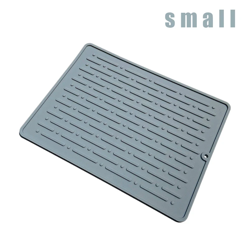 Esteira De Secagem De Prato De Silicone, Esteiras De Louça Resistentes Ao Calor, Tapete De Pia Para Cozinha, Acessórios De Mesa, Novo: Vermelho