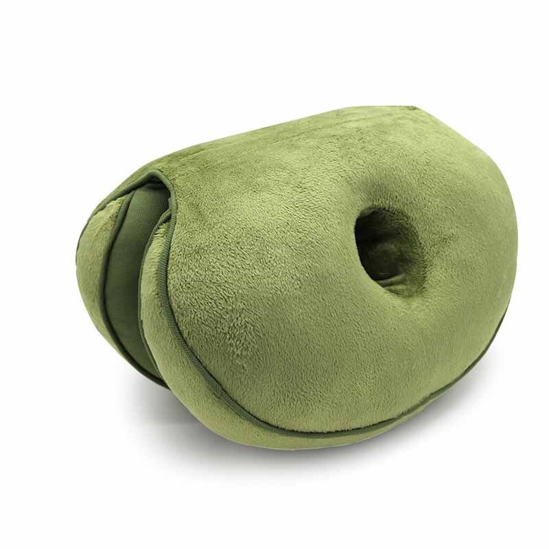 Dobbelt komfort ortopædisk pude bækken pudeløft hofter op sædehynde multifunktion til trykaflastning: Grøn