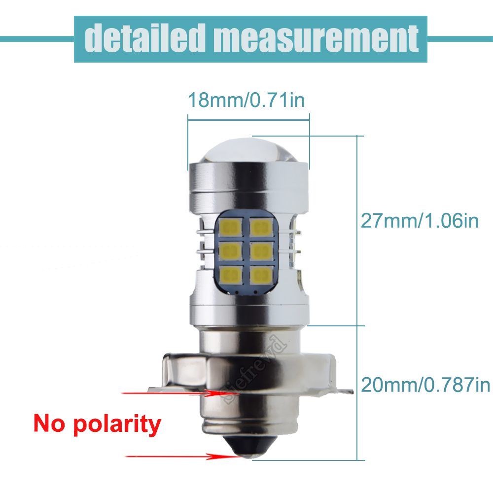 1Stck 6 V 6 Volt AC P26S LED-lampe Motorrad Scheinwerfer 3030 30 SMD Motobike Moto Licht 6000K Rolle Moped ATV UTV Vorderen Kopf Lampe
