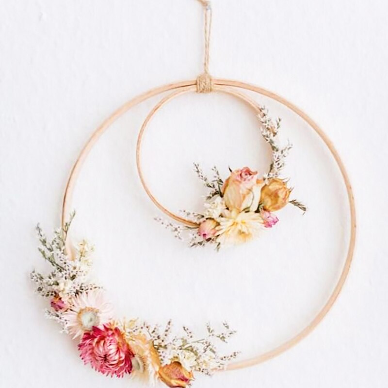 Cadre rond en bois de bambou, 8-40cm, cercle de broderie, outils pour bricolage, artisanat, couture, accessoires de décoration