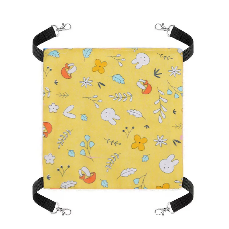 Letto amaca in tela per gatti letti per criceti per animali domestici letto sospeso su entrambi i lati letto a dondolo per animali domestici criceto scoiattolo coniglio resto forniture per il sonno