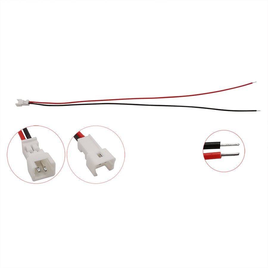 Micro Jst 1.25Mm 2 Pin Man Vrouw Plug Jack Socket Connector Met Draad Kabel Lengte 15Cm Jst Connectors 2 P