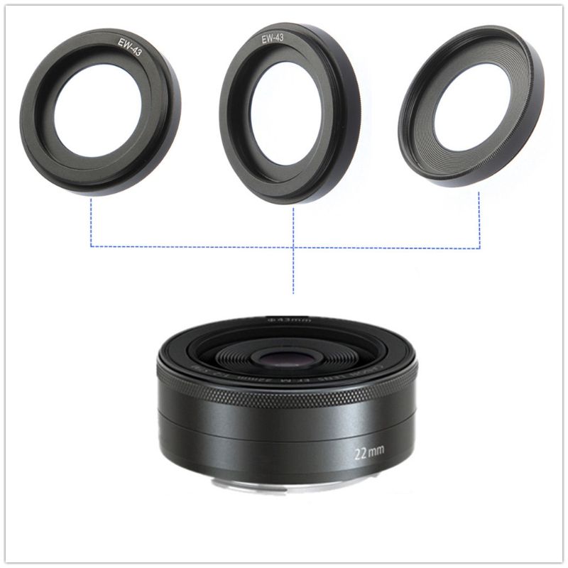 EW-43 ew43 capa de lente de metal 43mm thread para c-anon EF-M 22mm f/2 stm câmera