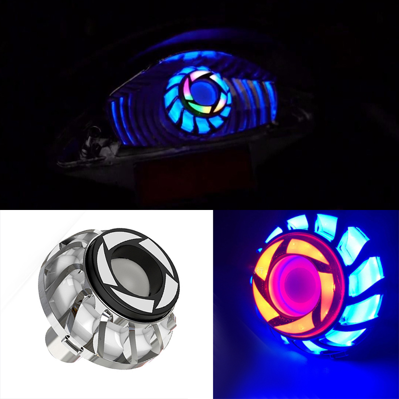 1PC Moto lampe d'avertissement ange oeil Moto phare 1157 frein queue arrière LED Moto lumière Moto accessoires universels