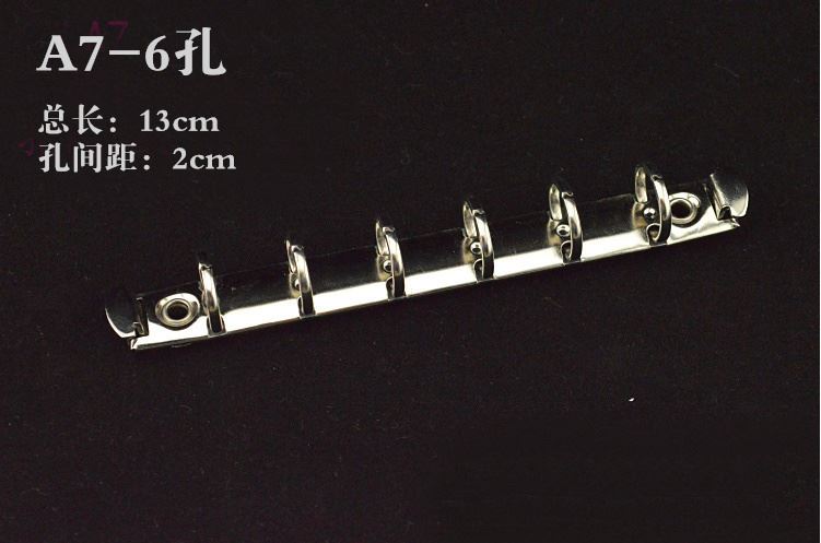 Loose Leaf DIY 6-Hole Binder 20-Hole 26-Hole Loose-Leaf Core Metal Clip A4/B5/A5/A6/A7 Storage Folder