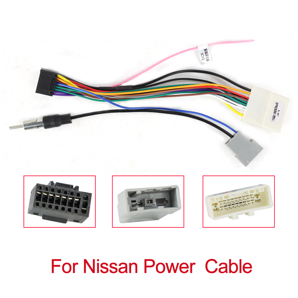16Pin Car Head Unit Wire Harness Adapter Car Stereo Radio Power Connector For Nissan Universal OEM Car Radio Harness
