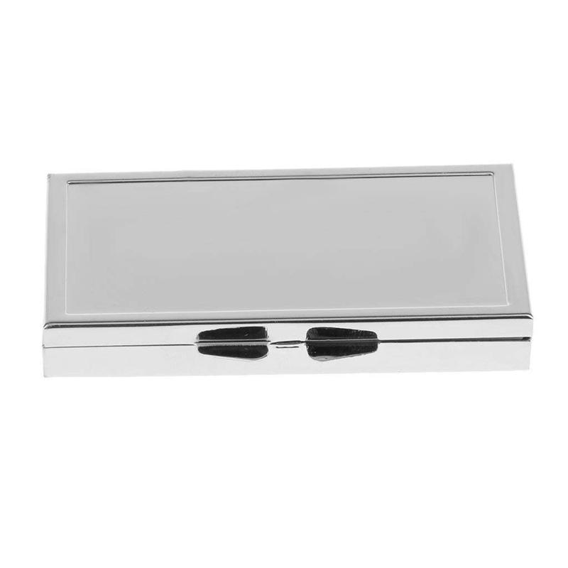 Mini resor metall piller box medicin arrangör behållare bricka box box förvaring 3 plats