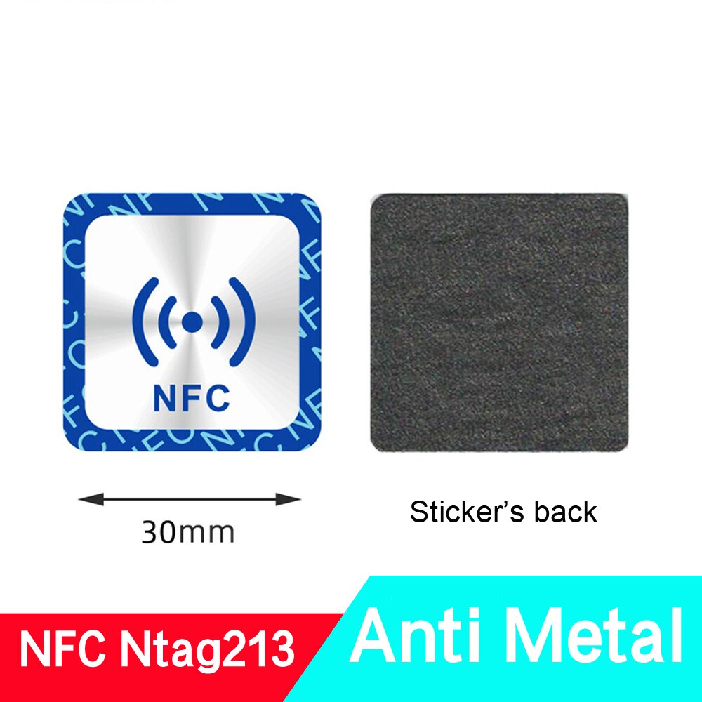 Pegatinas Ntag213/13,56 MHz, etiqueta nfc para todos los teléfonos nfc/está disponible para Huawei Share OneHop/pegatina Anti Metal, 50 Uds.