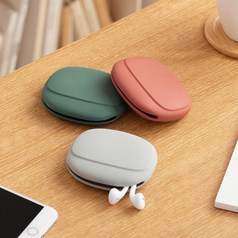 Portable Headphone Cable Bag Silicone Data Cable Storage Box Travel Earphone Wire Key U Disk USB Cord Organizer