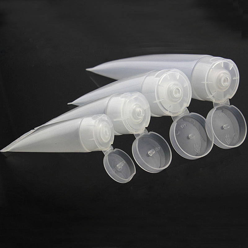 10pcs 20/30/50/100ml Portable Empty Smooth Cosmetic Tubes Cream Travel Lotion Cleanser Toothpaste Containers Travel Fill Bottles