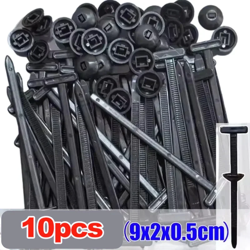 100/50/20 szt. Samochodowe nylonowe opaski kablowe, klipsy mocujące, zaciski do węży samochodowych, samozaciskowe, wielokrotnego użytku, nylonowe opaski kablowe: Brązowy