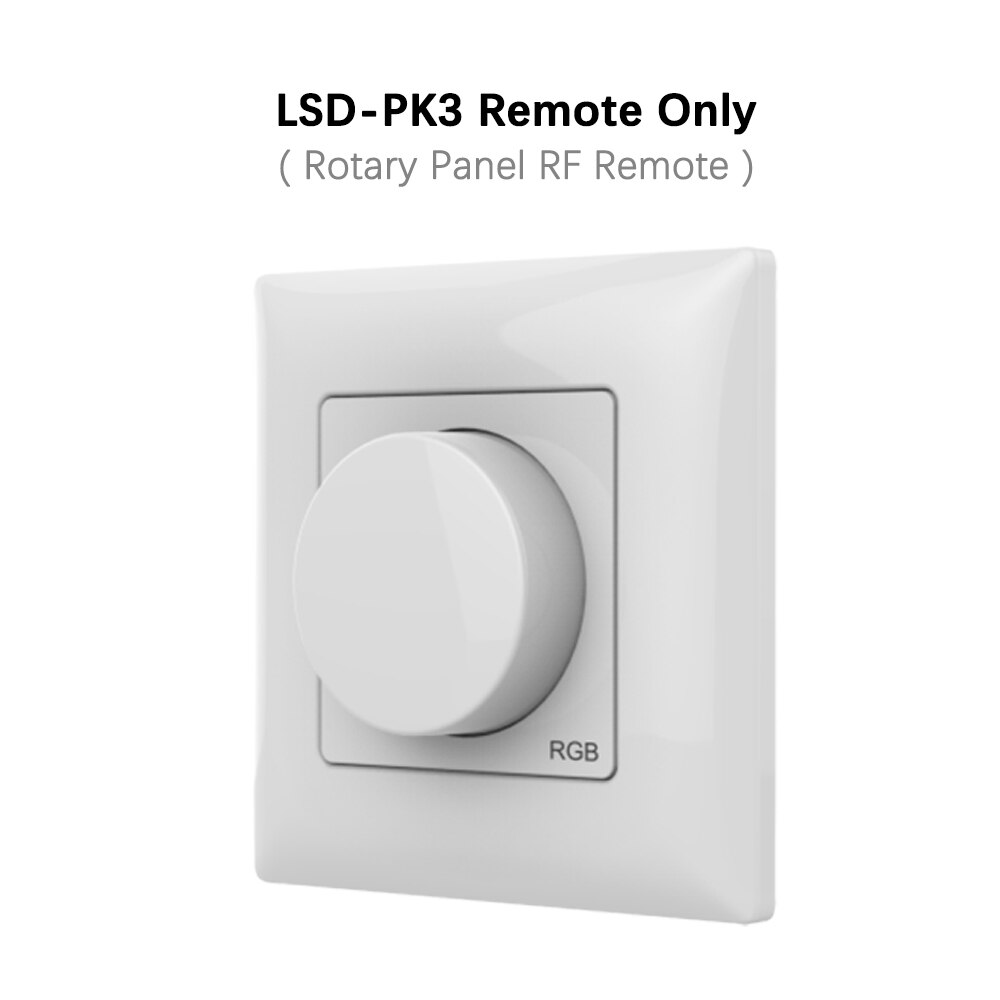 Dc12-24v v3 rgb-kontroller  v1 v2 enfarge cct led dimmer 12v 2.4g rf roterende panel led dimmer for 1 2 3 ch led stripelys: Pk3 rf bare fjernkontroll