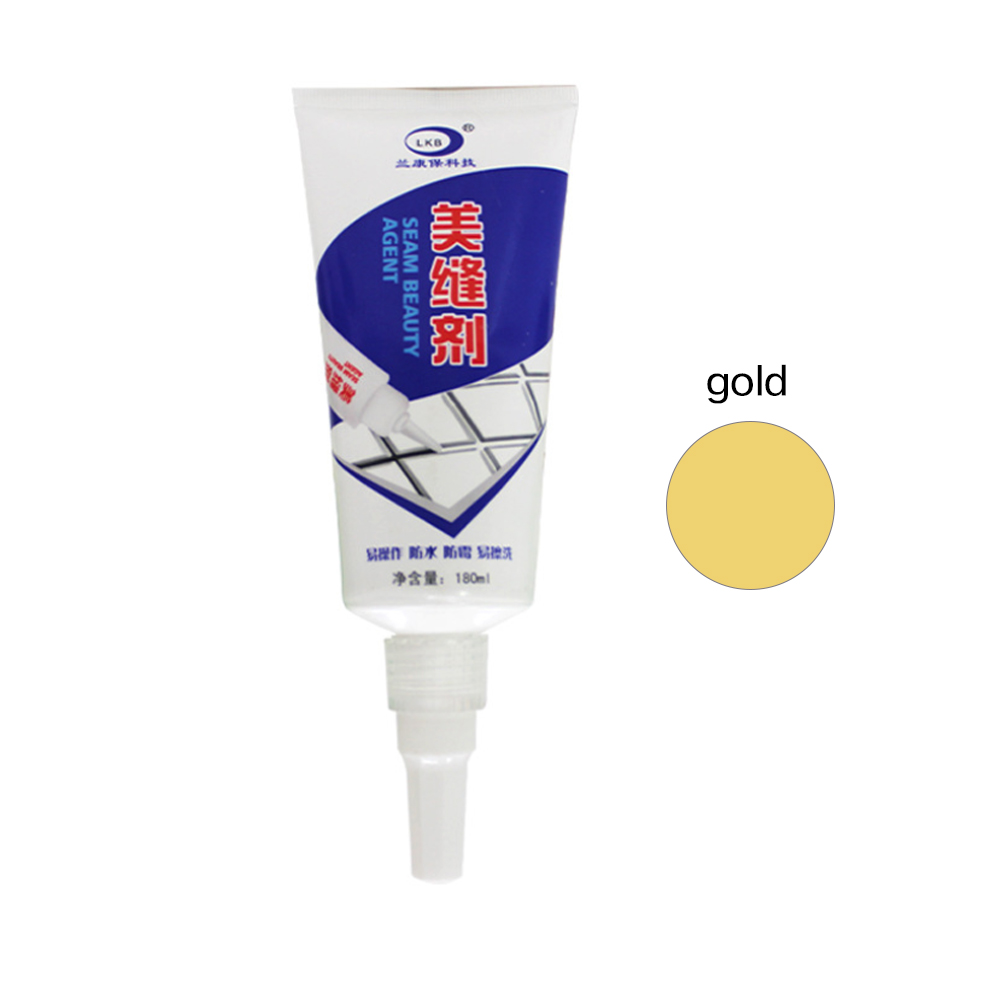 Wall Porcelain Bathroom Paint Cleaner Tile Gap Repair Color Pen Waterproof Mouldproof Filling Agents Sealant Gap Filler: gold