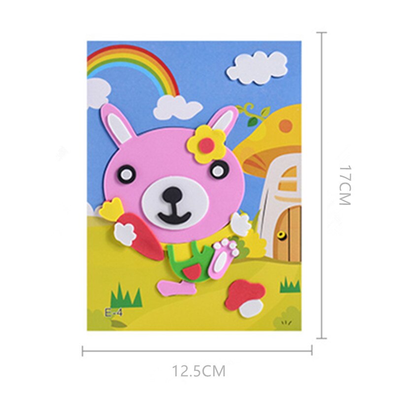 DIY Cartoon Animal 3D EVA Foam Sticker 20 designs Puzzle Series Early Learning Education Toys for Children